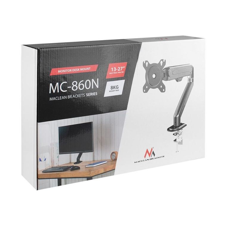 Maclean, uchwyt do monitora, czarny, MC-860N