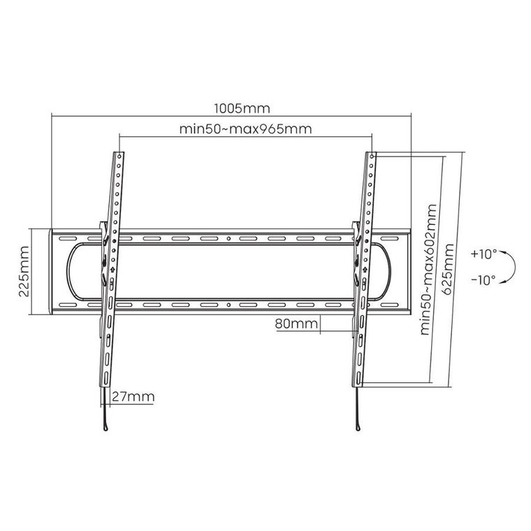Maclean, uchwyt do TV, monitora 120', 120 kg, MC-750N