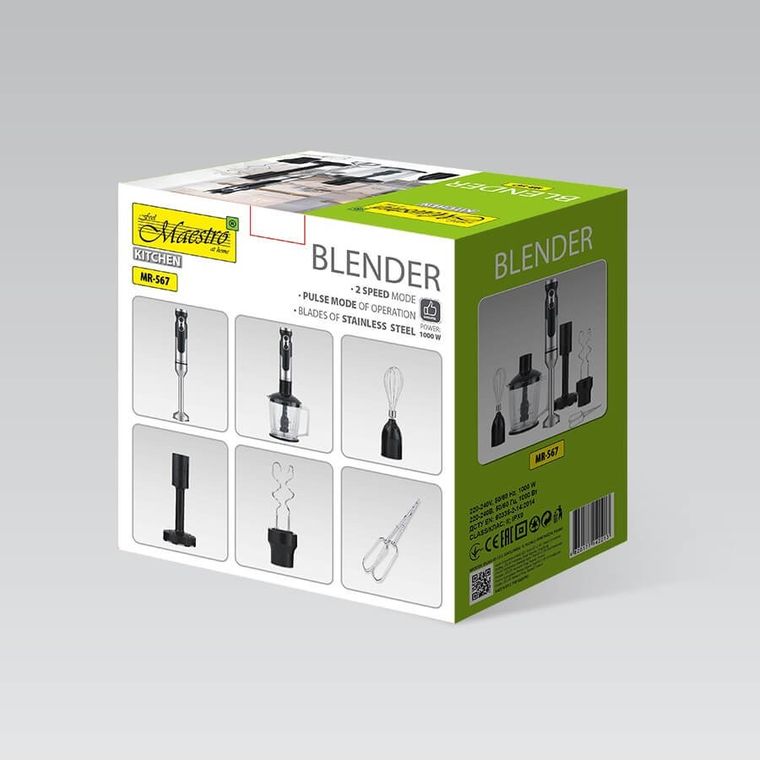Maestro, blender z akcesoriami, 1000W, MR-567
