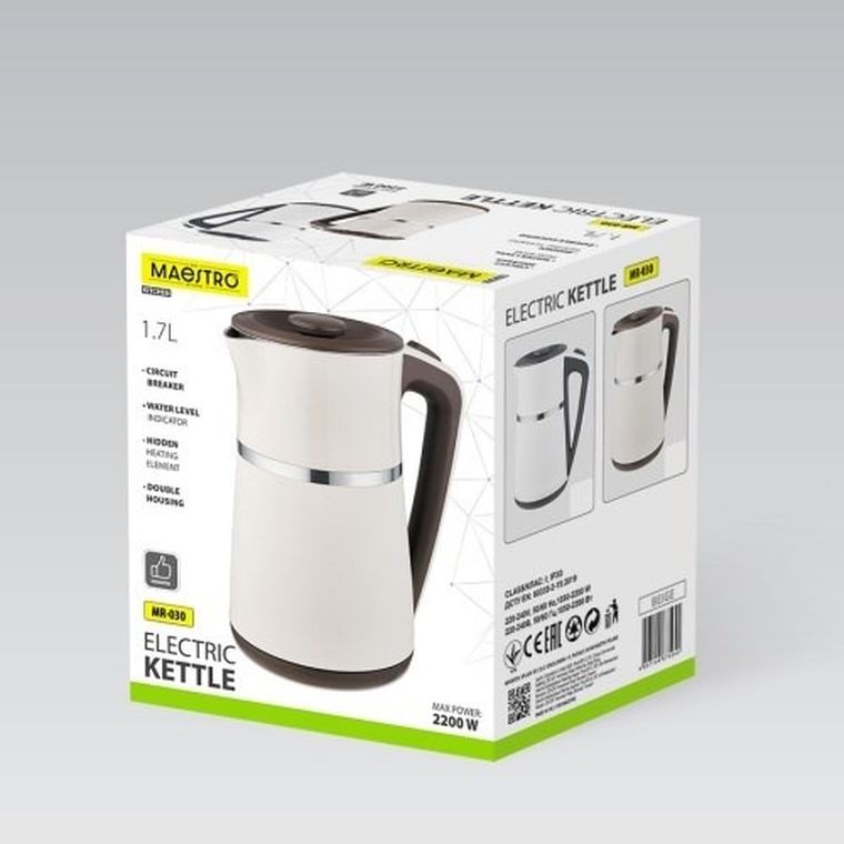 Maestro, czajnik elektryczny, beżowy, MR-030