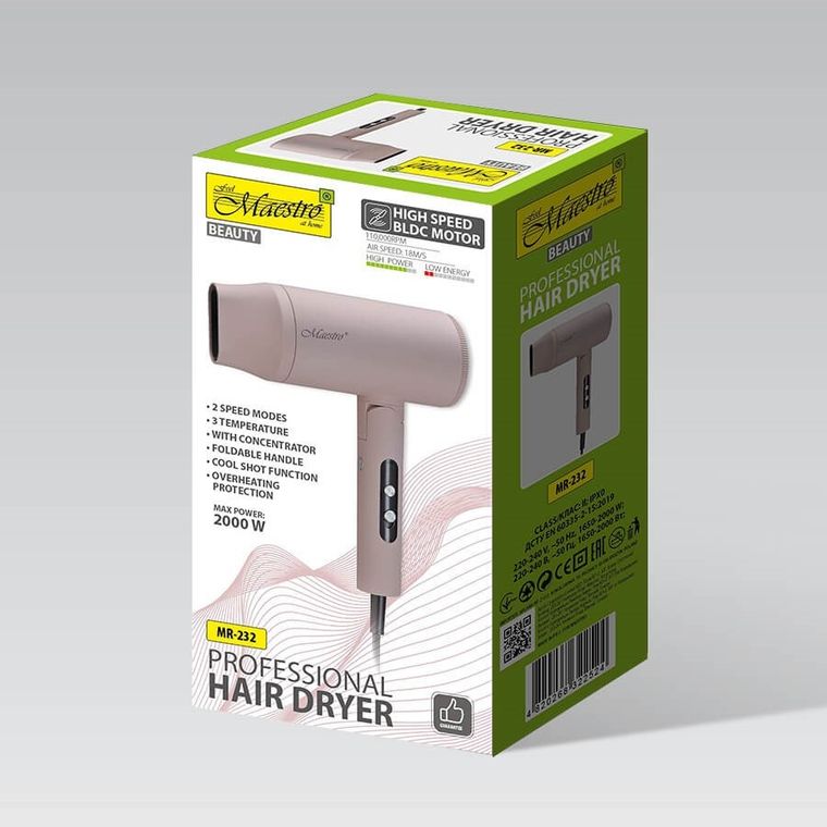 Maestro, suszarka do włosów, 2000W, MR-232