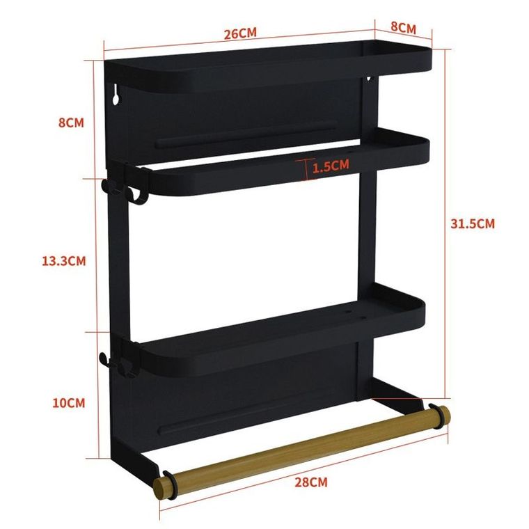 Magnetyczny organizer na akcesoria kuchenne, dwupoziomowy