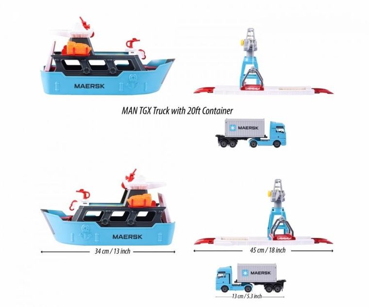 Majorette, Maersk, stacja portowa, zestaw