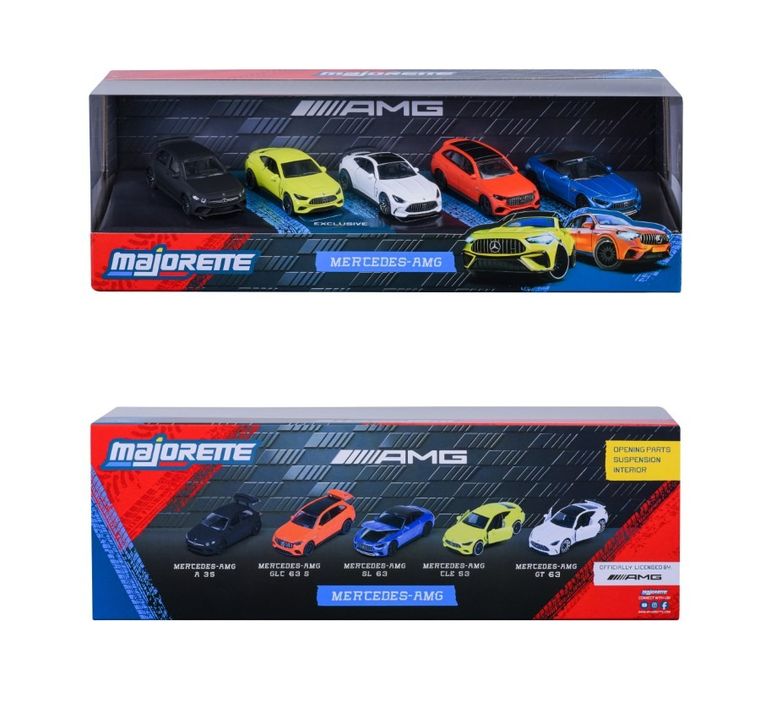 Majorette, Mercedes-AMG, modele pojazdów, 1:64, 5 szt.
