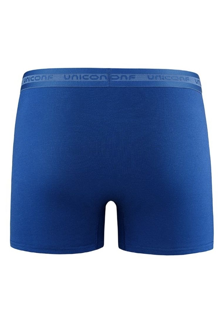 Majtki bokserki męskie, granatowe, zestaw, 3 szt., Uniconf