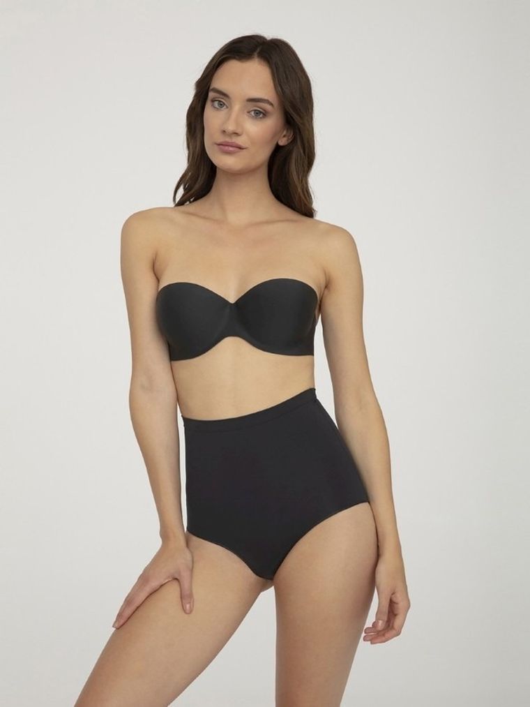 Majtki damskie z wysokim stanem, czarne, Corrective Wear, Gatta