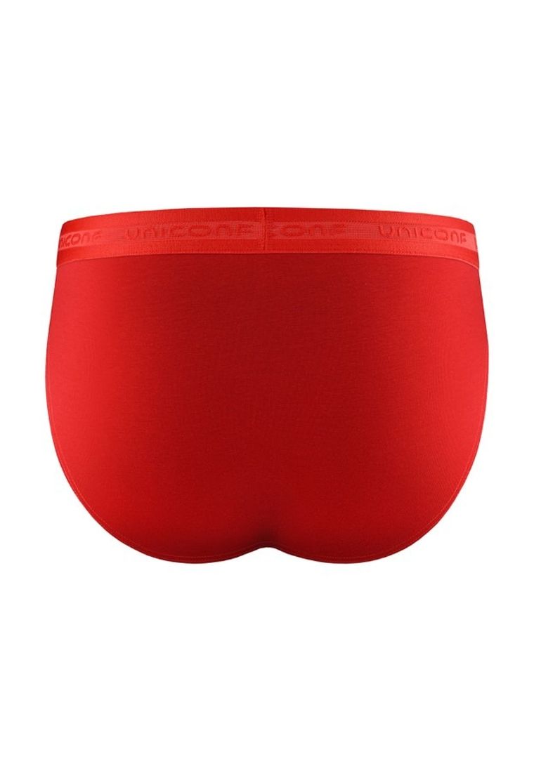 Majtki slipki męskie, czerwone, zestaw, 3 szt., Uniconf