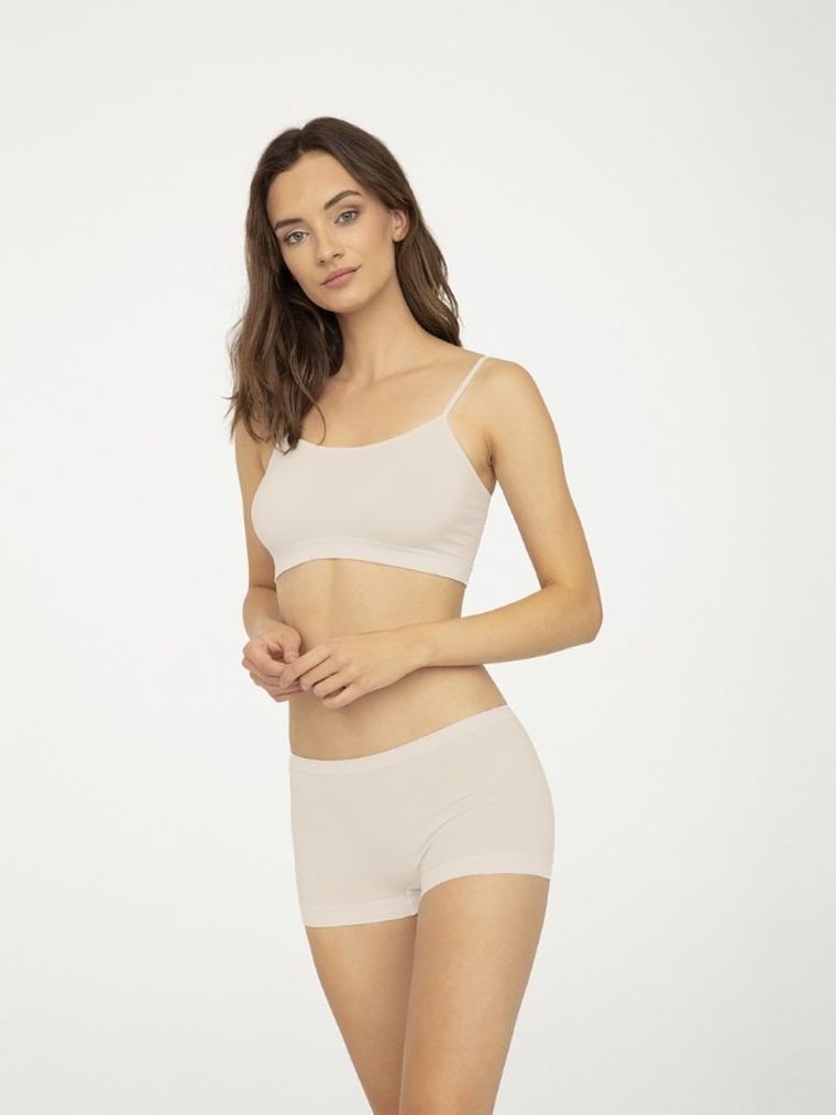Majtki szorty damskie, jasnobeżowe, Mini Short Niki, Gatta