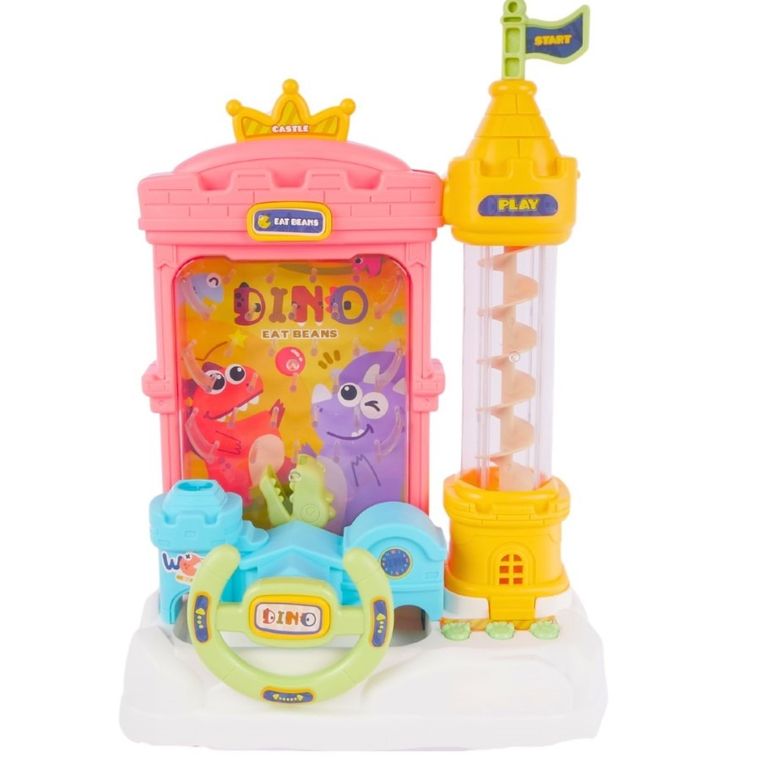 Maksik, łapacz kulek, gra zręcznościowa, dinozaur