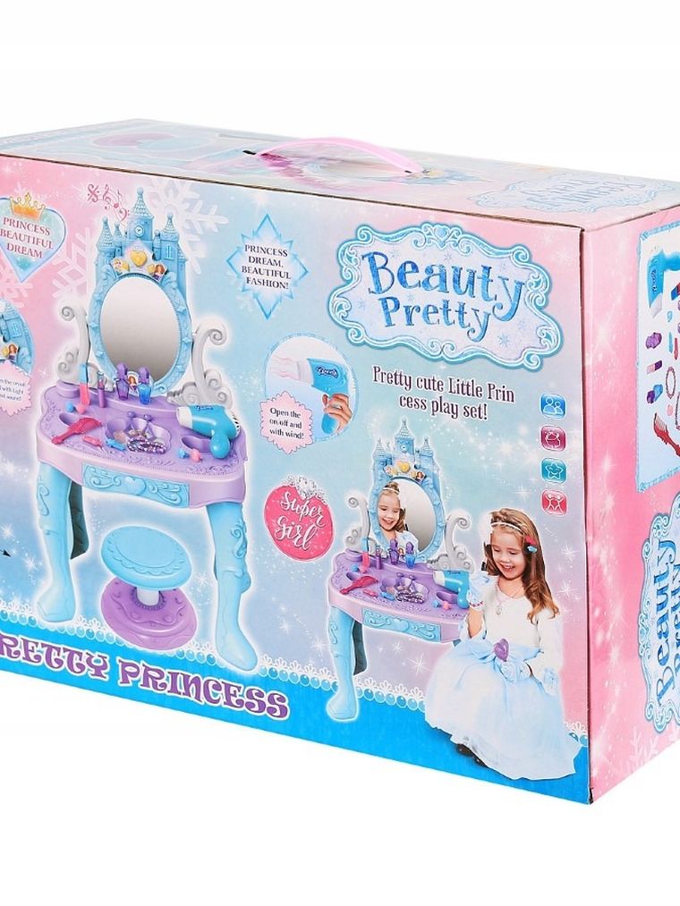 Maksik, toaletka z akcesoriami, różowa