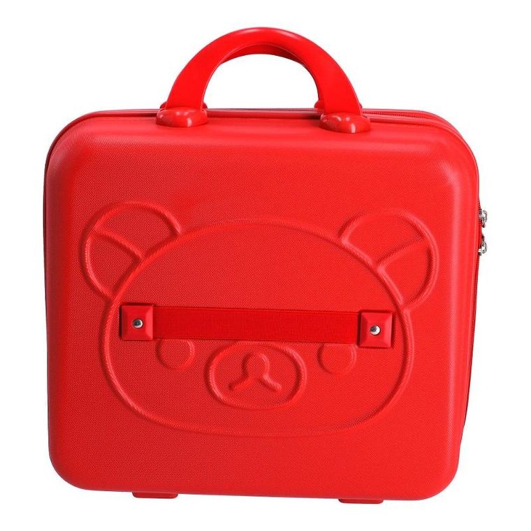 Mała walizka, kosmetyczka podróżna, czerwona
