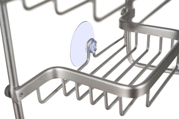 Malatec, półka prysznicowa zawieszana, srebrna