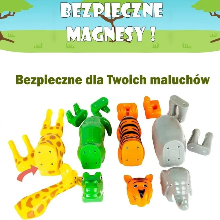 MalBlo, Magnetic, zwierzęta z dżungli, zestaw figurek