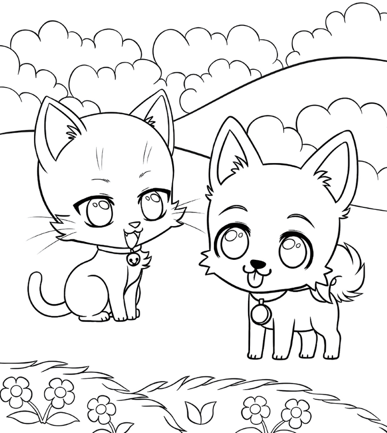 Manga & Chibis. Kolorowanka