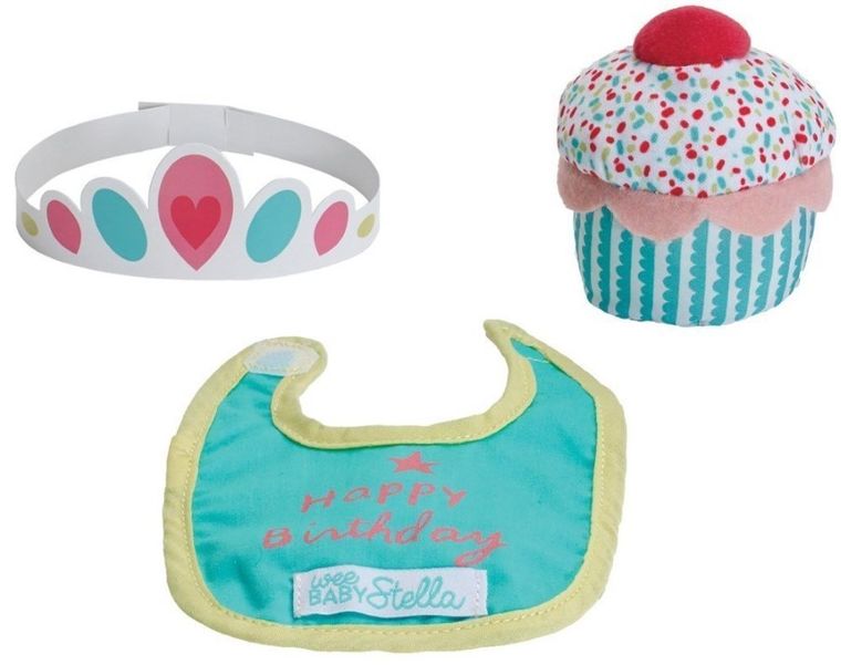 Manhattan Toy, Baby Stella, Wee, pluszowa lalka pachnąca, zestaw urodzinowy
