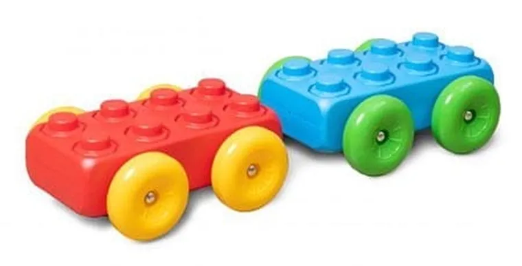 Marioinex, klocki budowlane, cegły z kołami, klocki XXL, 30 elementów