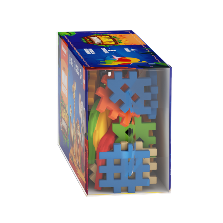 Marioinex, Mini Waffle, Animals Safari, klocki konstrukcyjne, 50 elementów