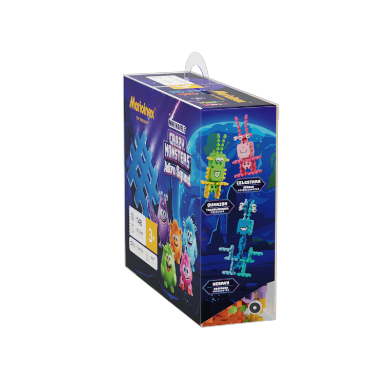 Marioinex, Mini Waffle, Crazy Monsters, Astro Squad, klocki konstrukcyjne, 148 elementów