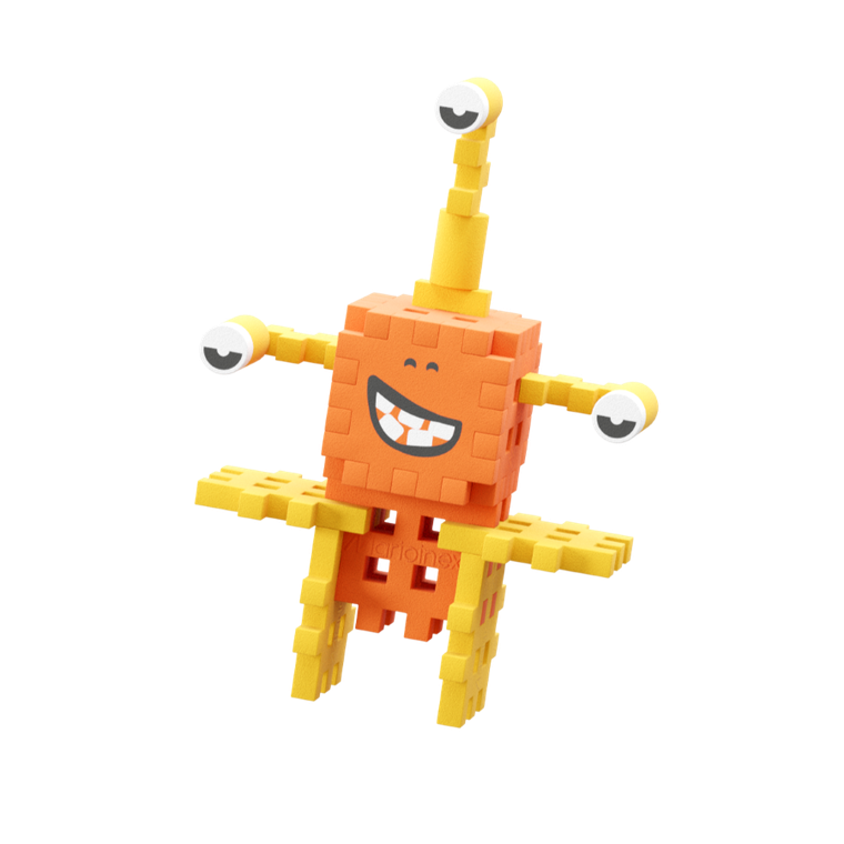 Marioinex, Mini Waffle, Crazy Monsters, Space Jinks, klocki konstrukcyjne, 60 elementów