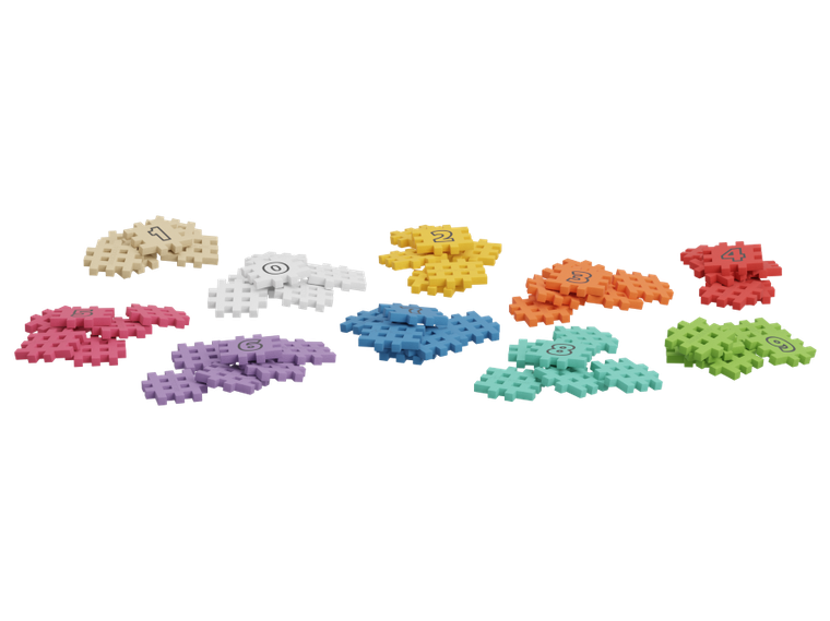 Marioinex, Mini Waffle, Edu Kostki Matematyczne, klocki konstrukcyjne, 60 elementów