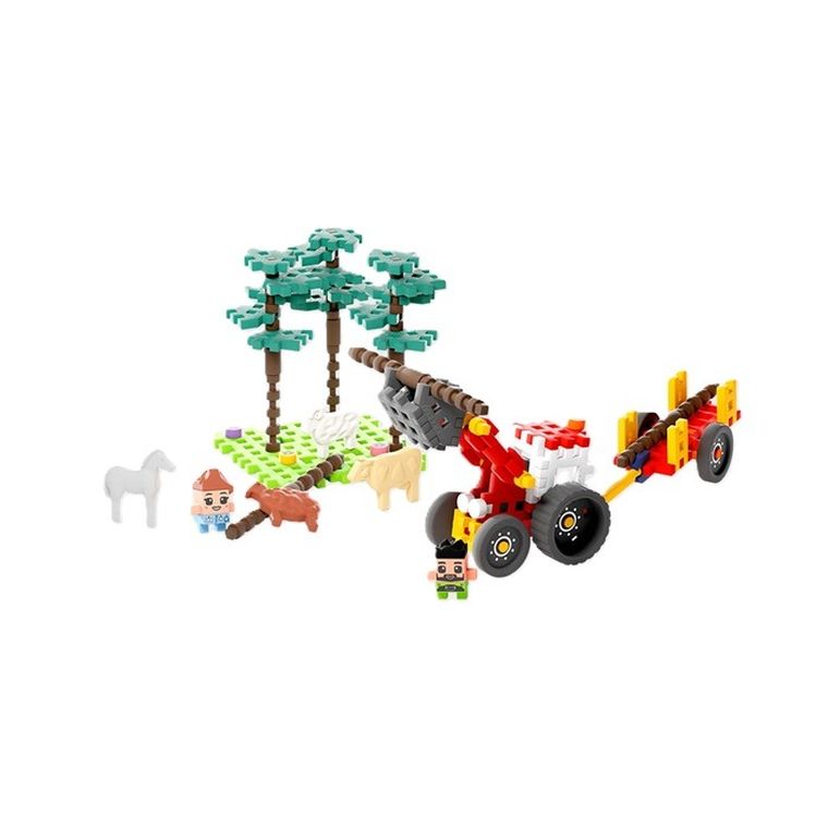 Marioinex, Mini Waffle, Farmer, Leśna akcja ratunkowa, klocki konstrukcyjne, 100 elementów