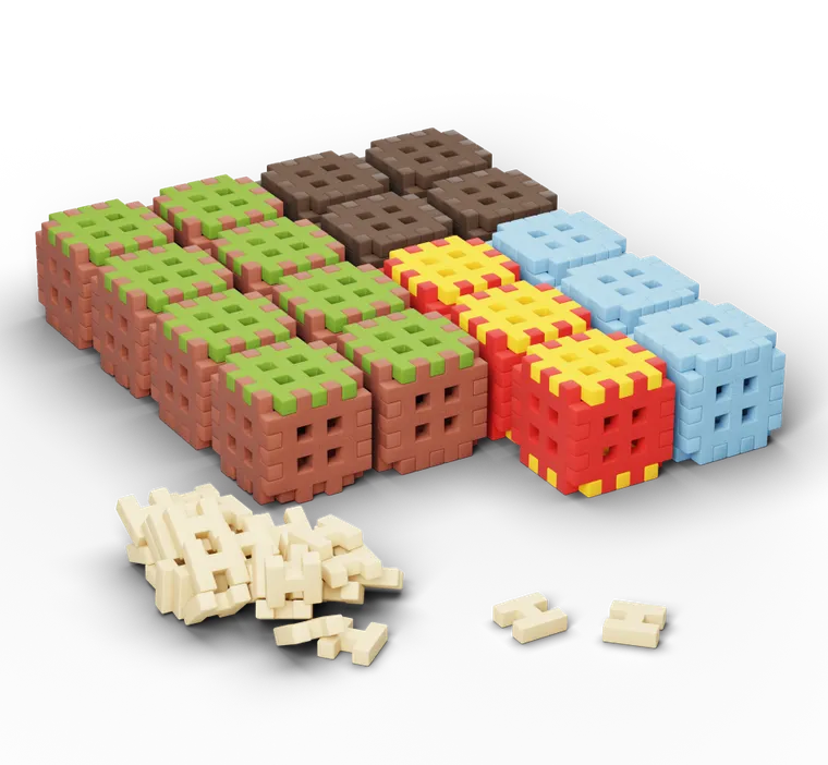 Marioinex, Mini Waffle, Green Blocks, klocki konstrukcyjne, 142 elementy