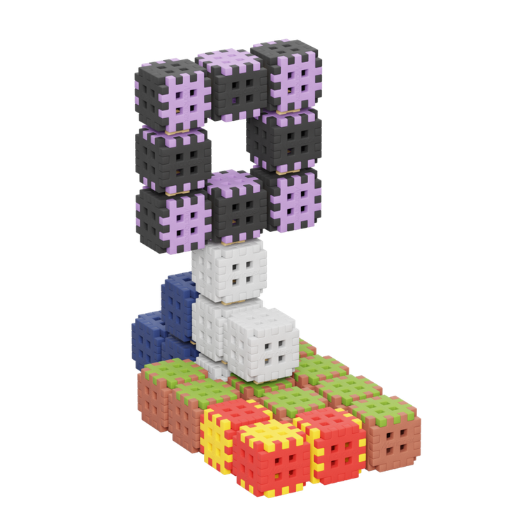 Marioinex, Mini Waffle, Green Blocks, klocki konstrukcyjne, 206 elementów