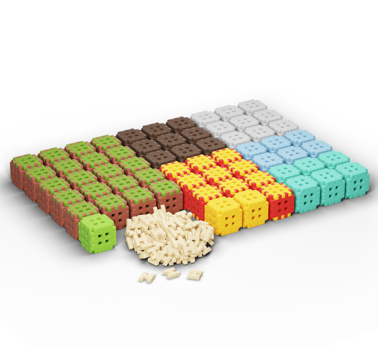 Marioinex, Mini Waffle, Green Blocks, klocki konstrukcyjne, 502 elementy