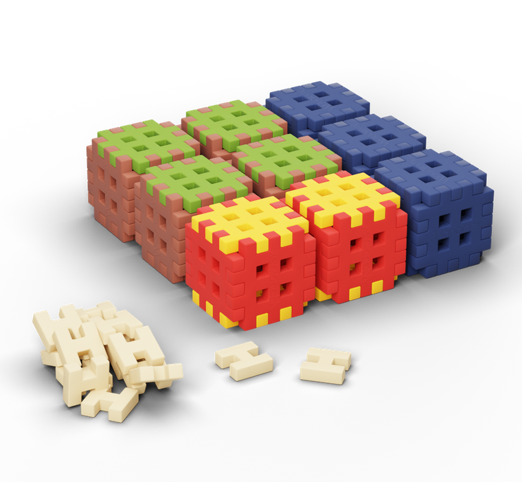 Marioinex, Mini Waffle, Green Blocks, klocki konstrukcyjne, 70 elementów