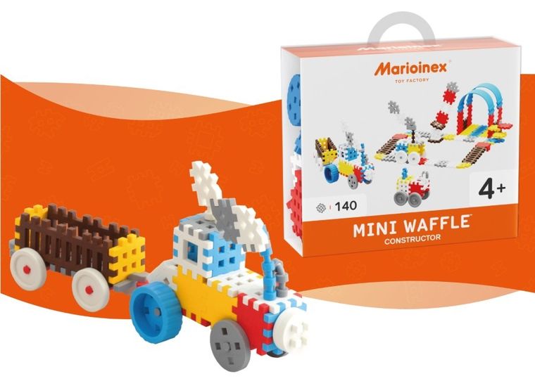 Marioinex, Mini Waffle, Konstruktor, klocki konstrukcyjne, 140 elementów