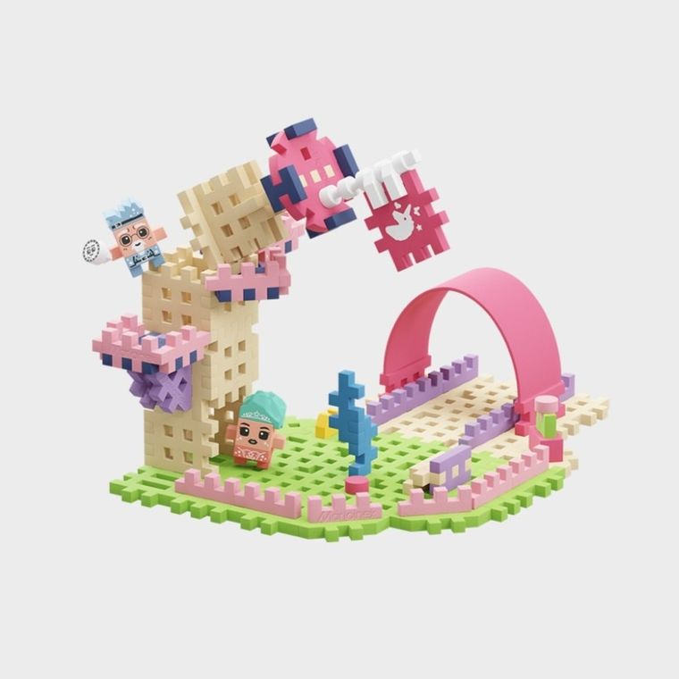 Marioinex, Mini Waffle, Magiczna Wieża, klocki konstrukcyjne, 80 elementów