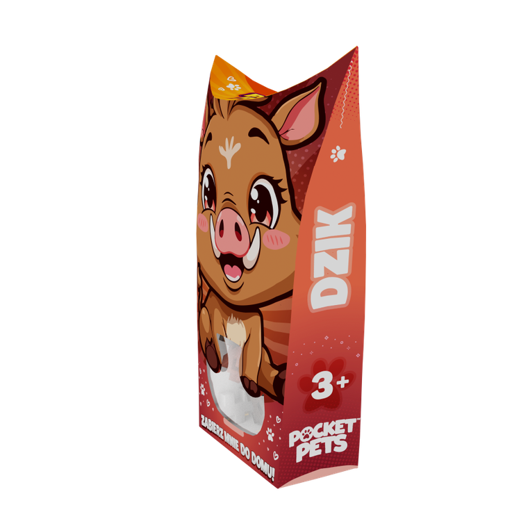 Marioinex, Mini Waffle, Pocket Pets, Dzik, klocki konstrukcyjne, 25 elementów