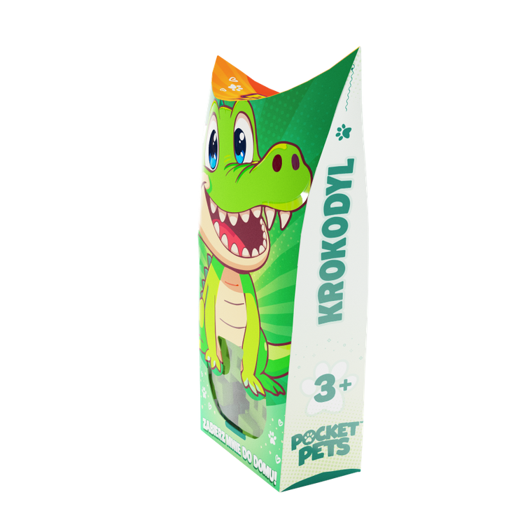 Marioinex, Mini Waffle, Pocket Pets, Krokodyl, klocki konstrukcyjne, 34 elementy