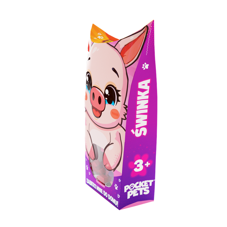 Marioinex, Mini Waffle, Pocket Pets, Świnka, klocki konstrukcyjne, 25 elementów