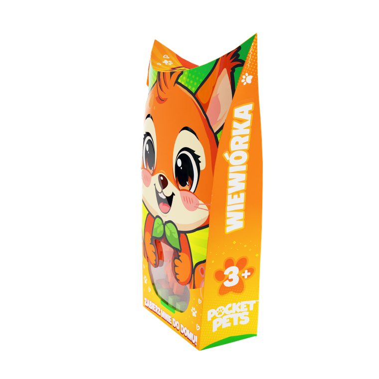 Marioinex, Mini Waffle, Pocket Pets, Wiewiórka, klocki konstrukcyjne, 34 elementy