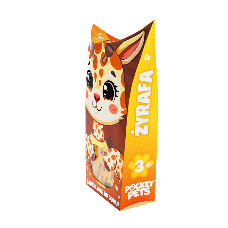 Marioinex, Mini Waffle, Pocket Pets, Żyrafa, klocki konstrukcyjne, 35 elementów