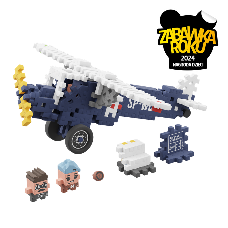 Marioinex, Mini Waffle, Wedel, Samolot RWD-13, klocki konstrukcyjne, 120 elementów