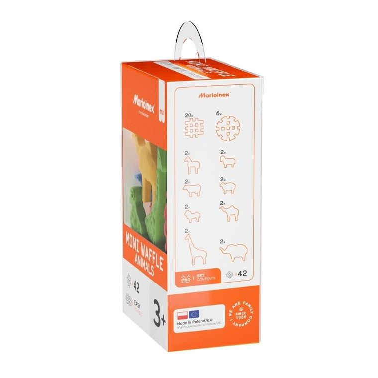 Marioinex, Mini Waffle, Zwierzęta, klocki konstrukcyjne, 42 elementy