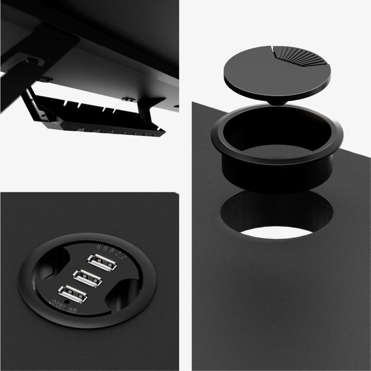 Mark Adler, Leader 5.1 Black, biurko komputerowe z półką, 115 cm