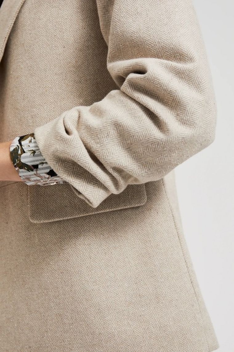 Marynarka damska, beżowa, Moodo