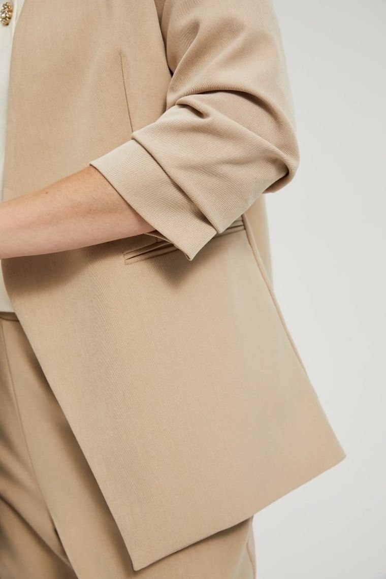 Marynarka damska, beżowa, Moodo