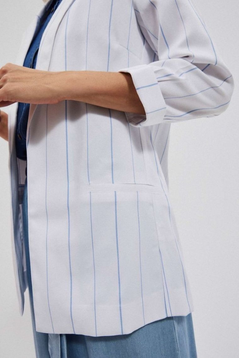 Marynarka damska, biała, Moodo