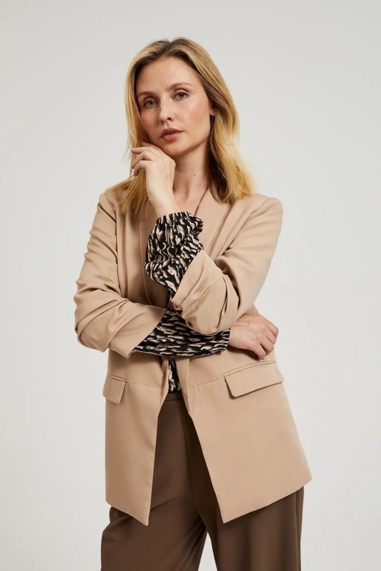 Marynarka damska, brązowa, Moodo