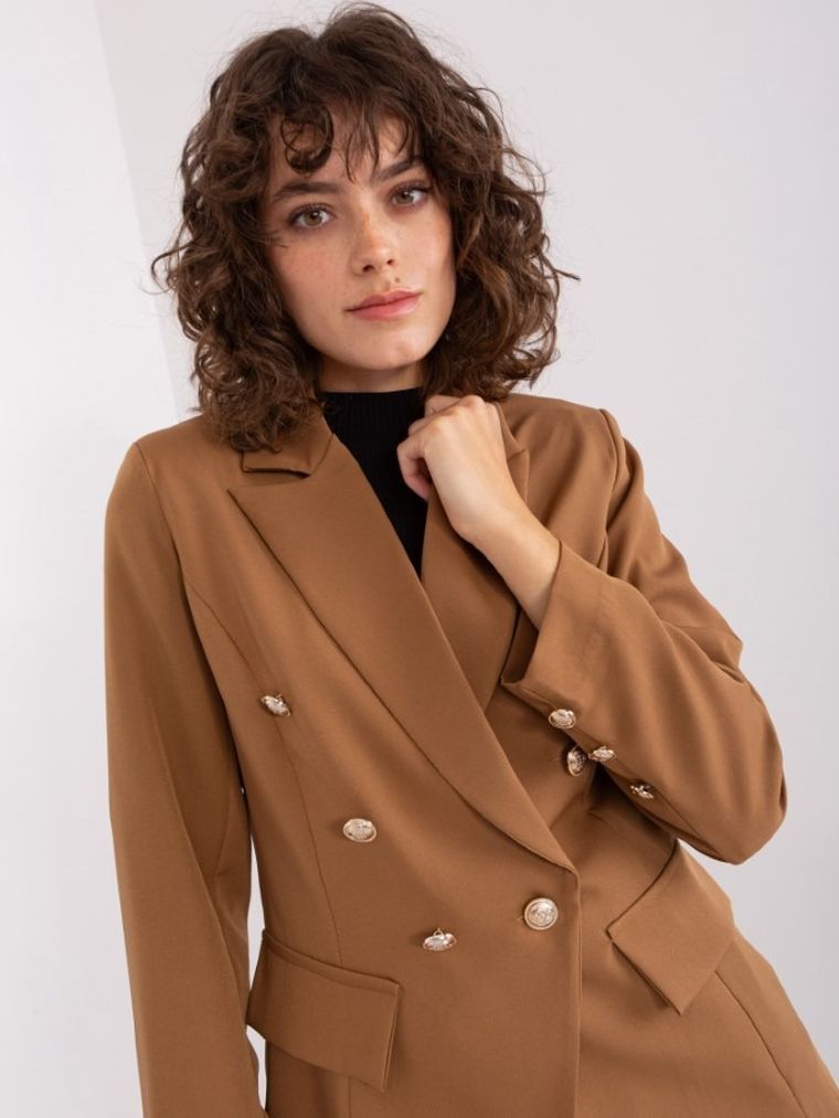 Marynarka damska, brązowa, Och Bella