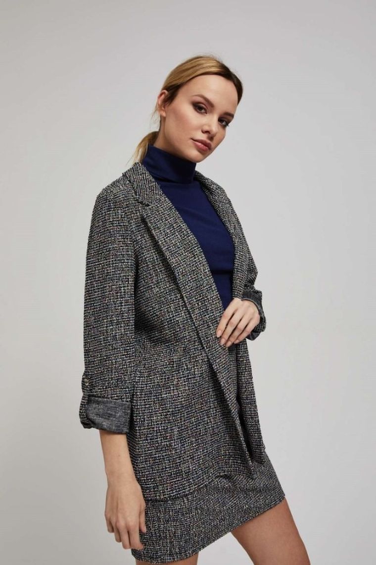 Marynarka damska, czarna, Moodo