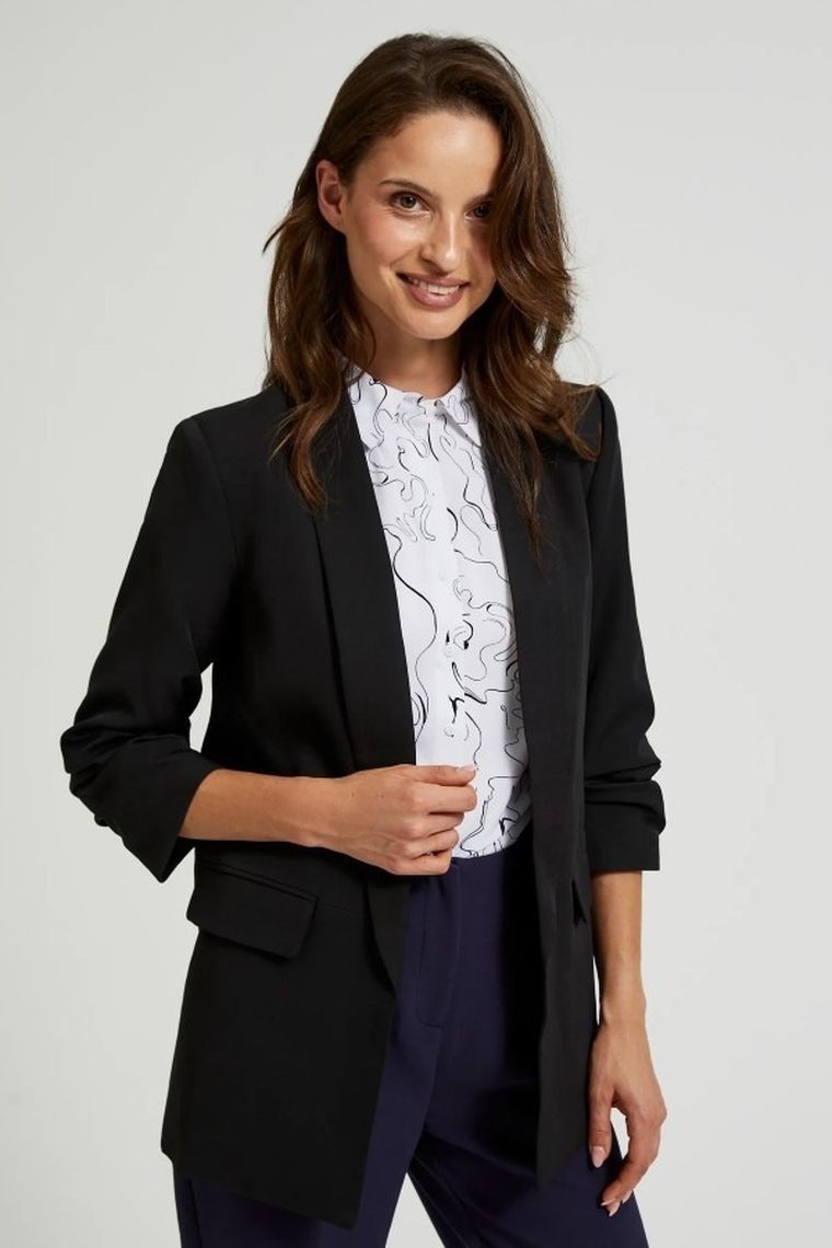 Marynarka damska, czarna, Moodo