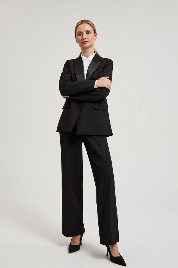 Marynarka damska, czarna, Moodo