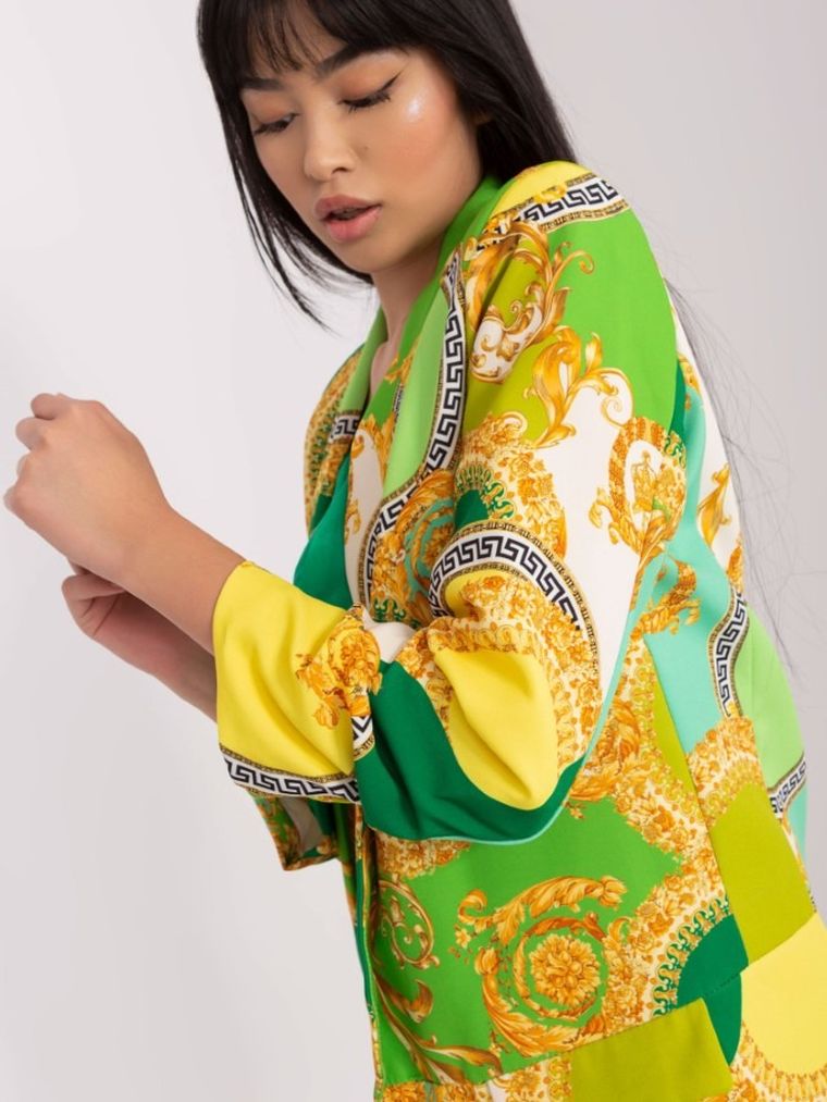 Marynarka damska, zielona, Italy Moda