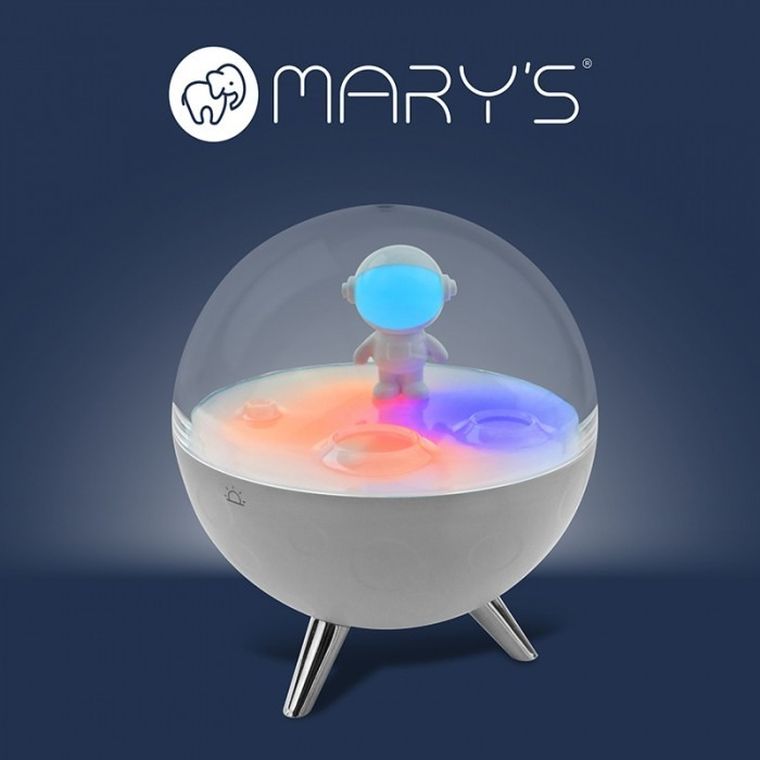Mary's, Księżyc, lampka nocna, LED RGB, biały