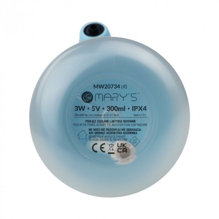 Mary's, Słonik, dozownik do mydła, niebieski